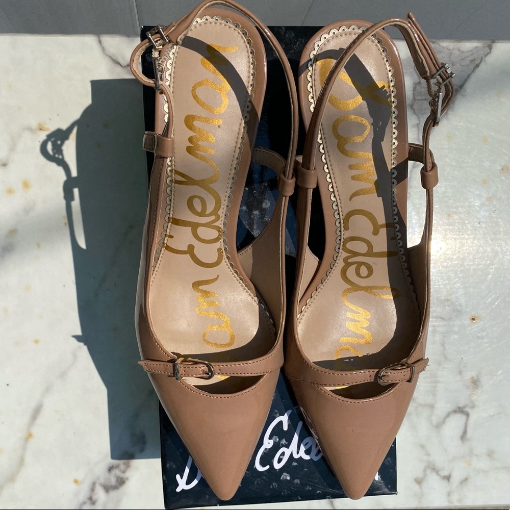 Sam Edelman Denia Rosa Nude Patent Slingback sz 7(sold)